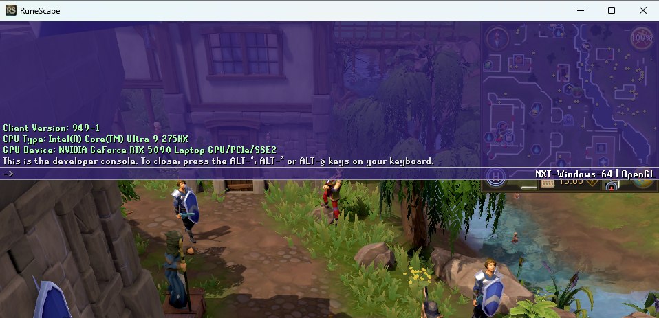 The client console