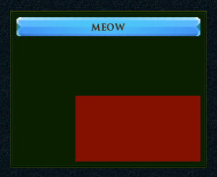 A groupbox without a header, containing a button labeled "Meow" and a red rectangle that's cutoff by the groupbox bounds